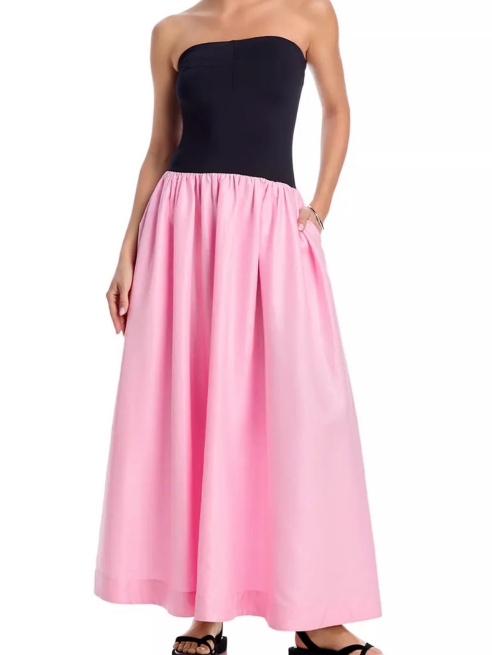Ciao Lucia Giselle Pink Taffeta Maxi Dress - Picture 2 of 5